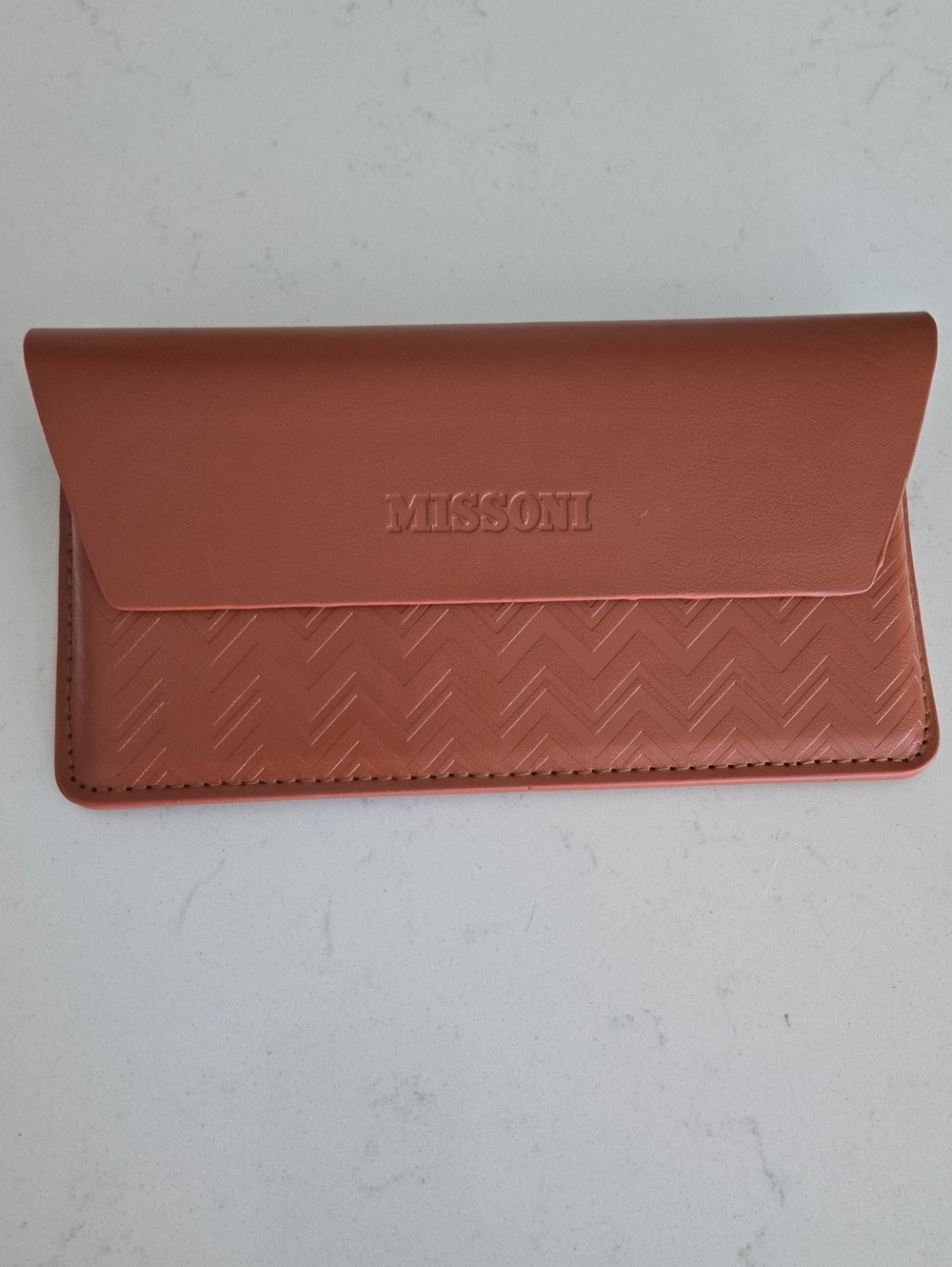 New Never Used Missoni Sunglasses Case Glasses Holder Trvl Dark Carmel Brown